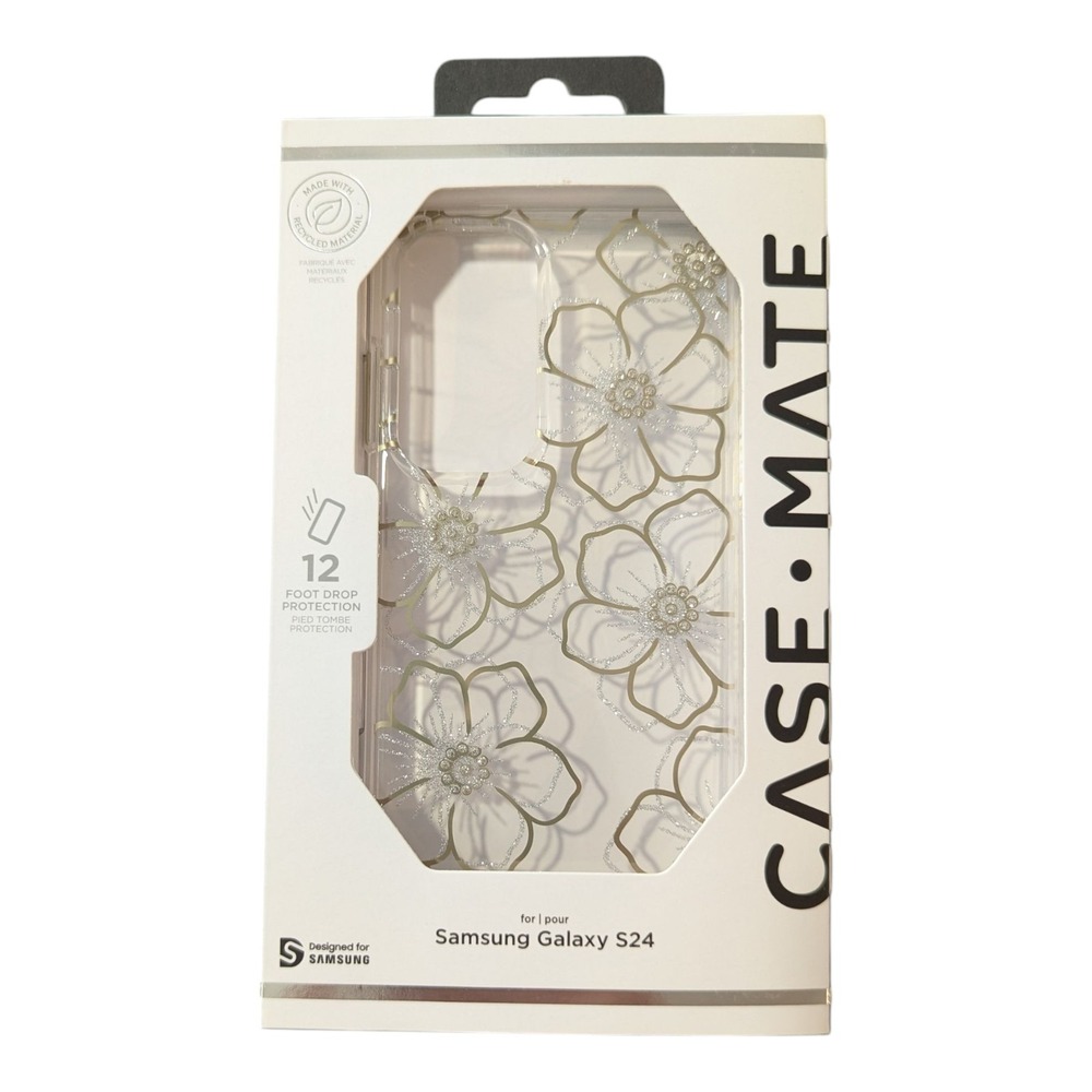 V6. Case-Mate For Samsung Galaxy S24 -‎ Clear/Flower